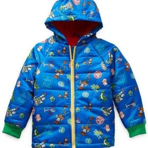 Disney Kids Toy Story Puffer Jacket Size 4